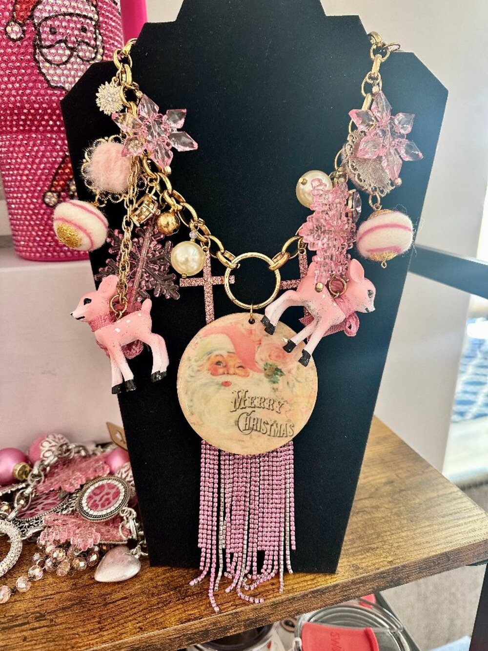 Merry Christmas Bambi Necklace